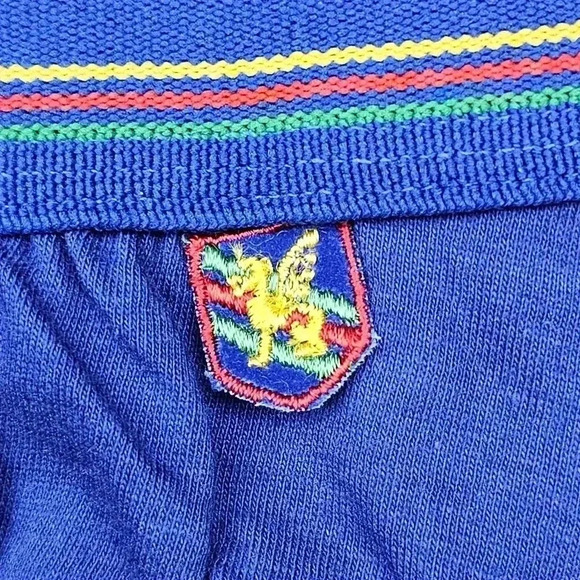 80s Made in the USA mens hip brief by Spring City Knitting Co. royal blue Medium - Picture 6 of 9